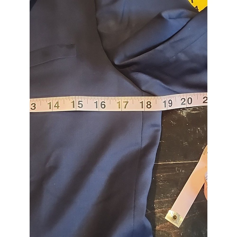 Men's Ted Baker London Sz. 38R Blazer sport Coat Wool Super 110's 2 Button Navy - Picture 12 of 15